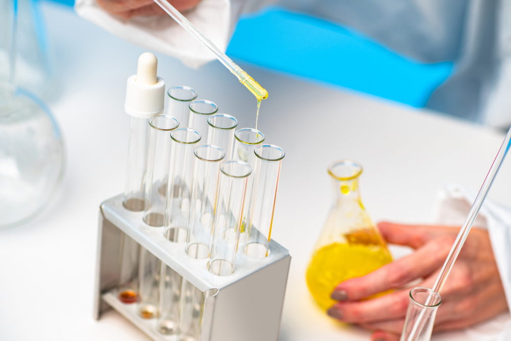 Chemical,Laboratory.,Quality,Control,Of,Detergents.,Testing,Samples,Of,Products